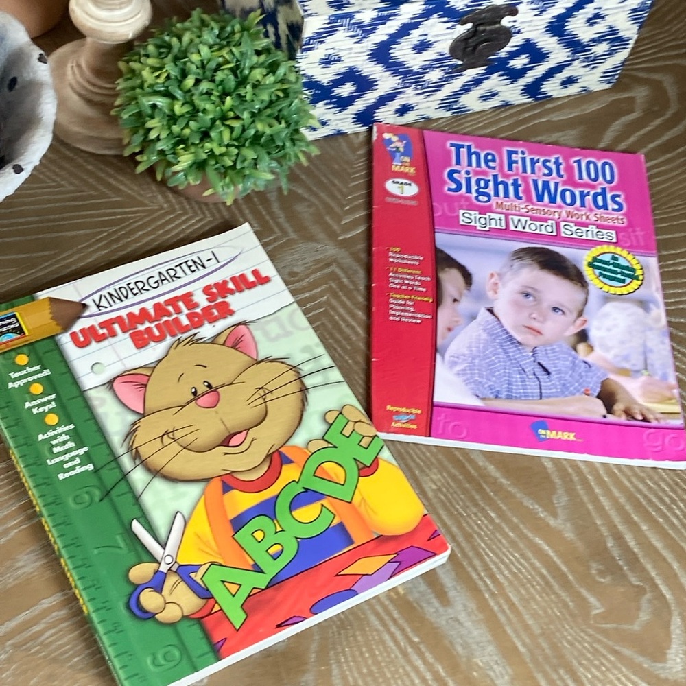 Children Kindergarten First Grade Skill Building Activity Learning Workbook Set